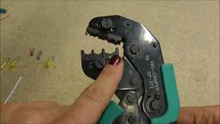 015 CRIMPING STANDARD AVIATION WIRE TERMINALS USING SIMPLE CRIMPER [upl. by Hayifas]