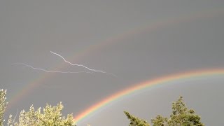 Incredible rainbow with lightning [upl. by Burnside314]