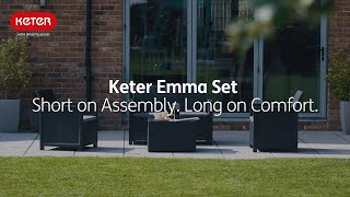 How To Build Keter Emma Lounge Set  Step by Step Assembly Video [upl. by Shum]