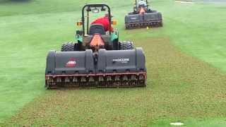 Golf course fairway aeration with Pro Core 1298s [upl. by Geoffry]