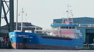 coaster FLUVIUS TEIGN 8PLU IMO 9279020 Emden merchant vessel cargo seaship KüMo [upl. by Notwen183]