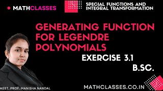 Generating function for legendre polynomials  Legendre polynomials exercises  Exercise 31 [upl. by Pish798]