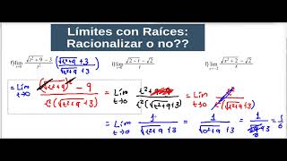 Límites por el método de racionalización [upl. by Fotina]