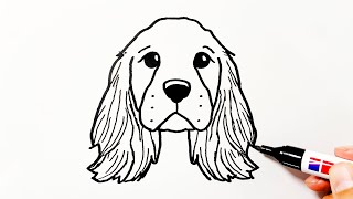 How to Draw a Cocker Spaniel Dog [upl. by Erret]