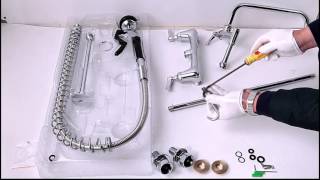 How to install Pull Out Spray Commercial Kitchen Faucet [upl. by Undis970]