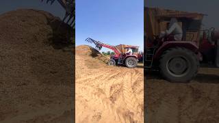 Mahindra Arjun loader working tractor farmequipment shorts [upl. by Chong]