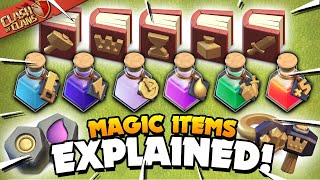 All 23 Magic Items Explained  Best Uses in Clash of Clans [upl. by Esilenna850]