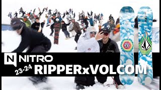 ナイトロ スノーボード 2324 NITRO RIPPER x VOLCOM 【リッパーボルコム】（日本語字幕入） [upl. by Llenel]