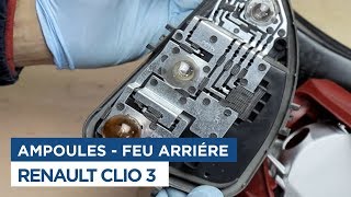 Changer les Ampoules de feu arrière  Clio 3 [upl. by Leduar873]