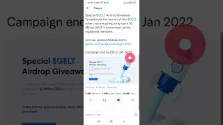 10 Million GELT tokens Airdrop [upl. by Aynotak]