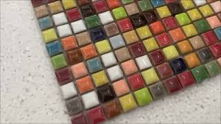 Multicolor Porcelain Mosaic Tile  Colorful Unique and StatementMaking [upl. by Lenuahs]