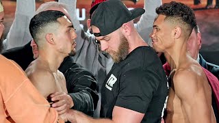 Teofimo Lopez amp Jamaine Ortiz SEPARATED at weigh in • Full Lopez vs Ortiz weigh in video [upl. by Ttenaej455]