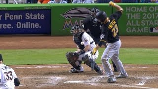 PITMIA Freese leaves game in 8th after getting hit [upl. by Ninerb328]