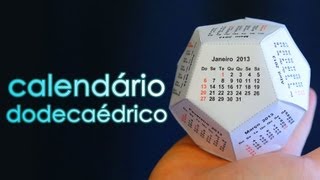 Como fazer um calendário 3D de 12 pentágonos calendário dodecaédrico [upl. by Dnalloh]