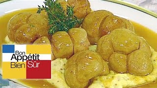 Rognons de veau poêlée purée à la moutarde de meaux Recette [upl. by Ynnub]