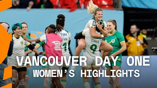 Brazil cause a HUGE shock  Vancouver HSBC SVNS Day One Womens Highlights [upl. by Zosi796]