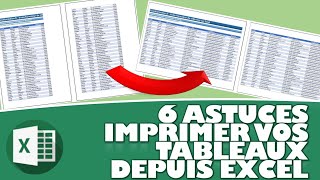 6 ASTUCES POUR IMPRIMER DES TABLEAUX EXCEL QUI DECHIRENT [upl. by Murielle626]