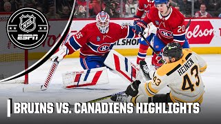 Boston Bruins vs Montreal Canadiens  Full Game Highlights  NHL on ESPN [upl. by Scarface]