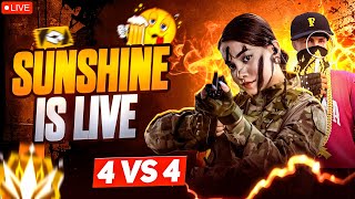 🔴LIVE FREE FIRE LIVE 1 VS 4 GUILD TEST😎WITH SUNSHINE freefirelive shortslive nonstopgaming [upl. by Goto]