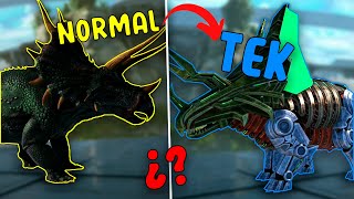 DIFERENCIAS ENTRE DINO NORMAL TEK TIPO X TIPO R Y ABERRANTE  ARK [upl. by Eniawed]