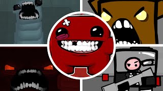 Super Meat Boy  All Bosses  Ending [upl. by Shirlene240]