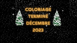 coloriage terminé décembre 2023 bonne année 2024 [upl. by Llehsor]