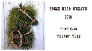 Evergreen Horse Head Wreath Tutorial 2016 by Trendy Tree [upl. by Kreager]