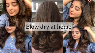 Blow dry look with straightener  my secret technique for perfect bouncy hair at home [upl. by Gardell]