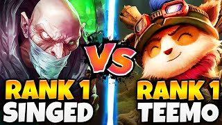 WHEN RANK 1 SINGED GOES UP AGAINST RANK 1 TEEMO ANNOYING ONE TRICK BATTLE [upl. by Akessej]