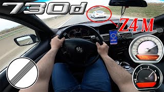 BMW E65 730d 218HP TOP SPEED amp ACCELERATION ON GERMAN AUTOBAHN🏎 [upl. by Sulrac952]