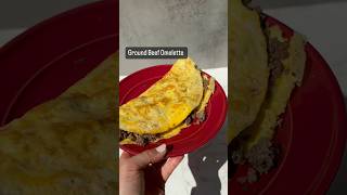 How to Make a Ground Beef Omelette eggs omelette shorts [upl. by Janie]