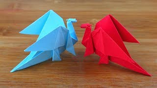 How to Make Easy Origami Dragon  Origami Dragon  DIY 3D Paper Dragon Easy Tutorial [upl. by Yticilef]