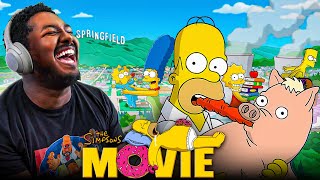 First Time Watching THE SIMPSONS MOVIE Almost Had Me Pass Out Laughing [upl. by Kirsti794]