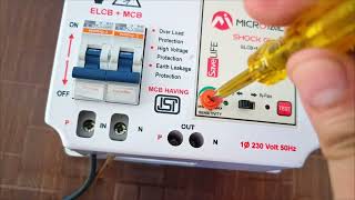 Microtail ELCB 32 Amp Single Phase 2 Pole ELCB  RCCB  ISI Marked MCB [upl. by Fulton]