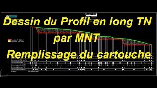 dessin du Profil en Long TN par MNT sur Covadis [upl. by Akit]