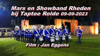 Show en Marchingband Rheden bij Taptoe Rolde 09 09 2023 [upl. by Ecirehc482]