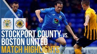 Stockport County Vs Boston United  Match Highlights  08092018 [upl. by Amsab747]