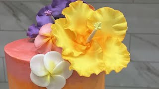 How to make fondant flowers WITHOUT WIRES  Cake decorating tutorials  Sugarella Sweets [upl. by Anivad]