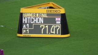 Sophie Hitchon hammer throw IAAF World Championships 2017 [upl. by Anayt431]