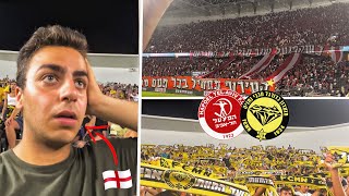 ENGLISH FAN EXPERIENCES CRAZY ATMOSPHERE amp ISRAELI ULTRAS at Hapoel Tel Aviv vs Maccabi Netanya [upl. by Nolrac]