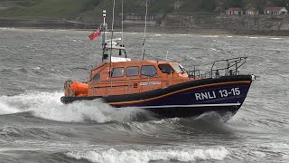 Lifeboat launches into the sea and gets recovered by a large tractor [upl. by Eidson]