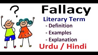 What is Fallacy Literary Device Explain in Hindi  Urdu [upl. by Osana]