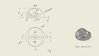 Tutorial Inventor  004 SPHERICAL SUPPORT Remastered 2024 Part002 [upl. by Elleret262]