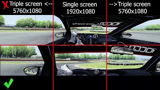 FOV settings comparison TRIPLE and SINGLE screen difference in FOV and how it affect the game [upl. by Smeaj364]