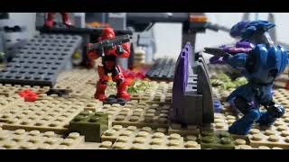 Spartans VS Elites INVASION Multiplayer Halo Mega BloksConstrux Stop Motion [upl. by Erreid]