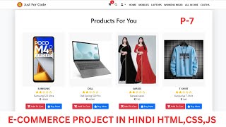 P7 Responsive ECommerce Website using HTML CSS and JavaScript  JAVASCRIPT PROJECT javascript [upl. by Home769]