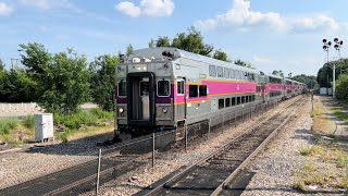 MBTA Railfanning at Norwood Central 10 minutes of footage [upl. by Onaicram]