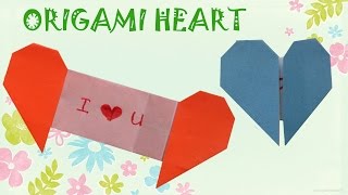 Origami Heart with Message  Origami Easy [upl. by Ulu958]