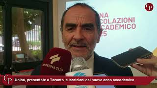 Uniba presentate a Taranto le iscrizioni del nuovo anno accademico [upl. by Atnas]