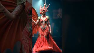 The Woman Performs a Fusion with the Dragon americagottalent talent agt shorts [upl. by Hamrnand]